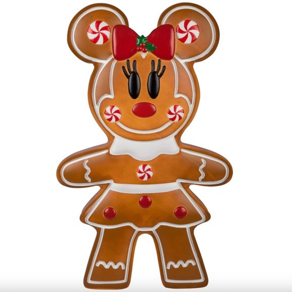 24 inch LED Lighted Gingerbread Mickey Minnie Blow Mold Outdoor Christmas Décor - Picture 7 of 10